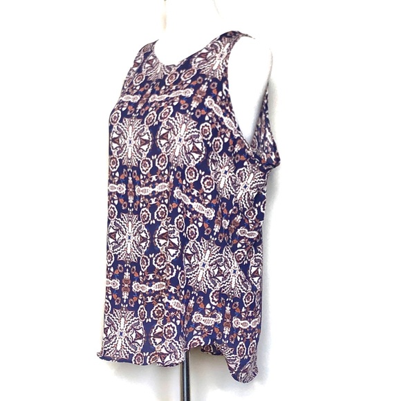 Kenar Asymmetrical SheerSleeveless Top Medium - Picture 2 of 7